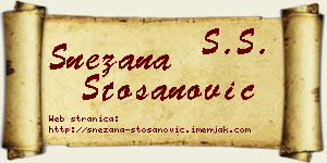 Snežana Stošanović vizit kartica